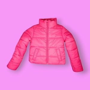 Joe Fresh Kids Neon Pink Puffer Jacket Size S/M 6